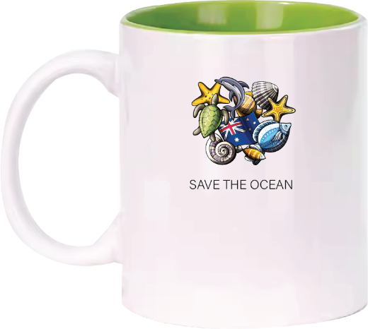 Picture of Cup(Printed Save the Ocean Green)
