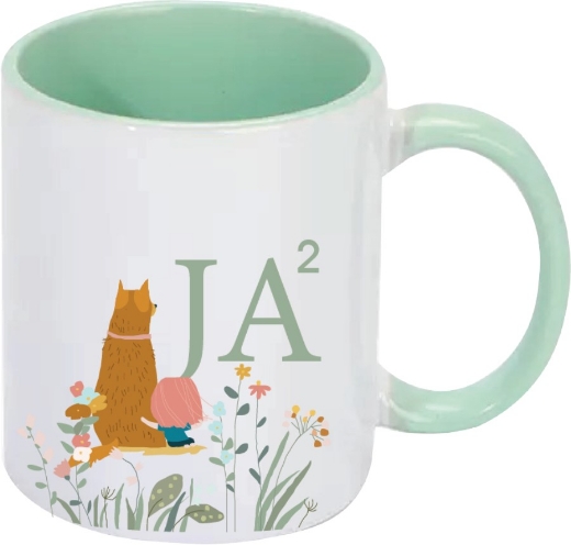 Picture of Cup(Printed Miss you much  Aqua Green)
