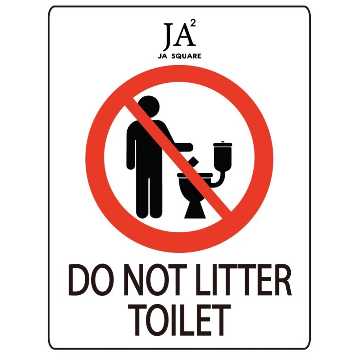 Picture of Sign Label Do not litter toilet