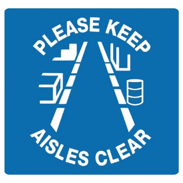 Picture of Sign Label  Keep aisles clear (7cm width)