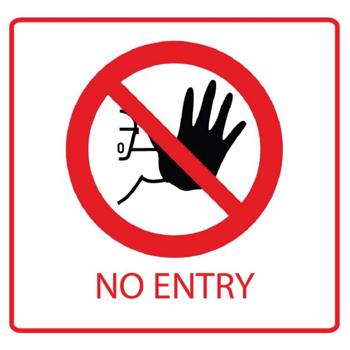 Picture of Sign Label No entry (7cm width)