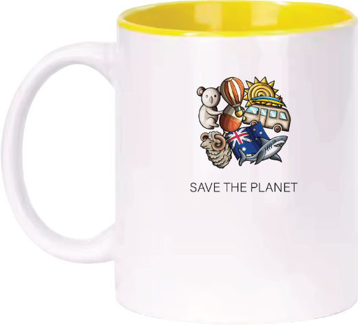 Picture of Cup(Printed Save the Planet Yellow)