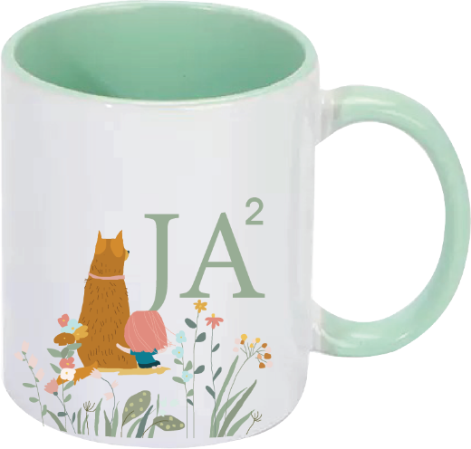 Picture of Cup(Printed Miss you much  Aqua Green)
