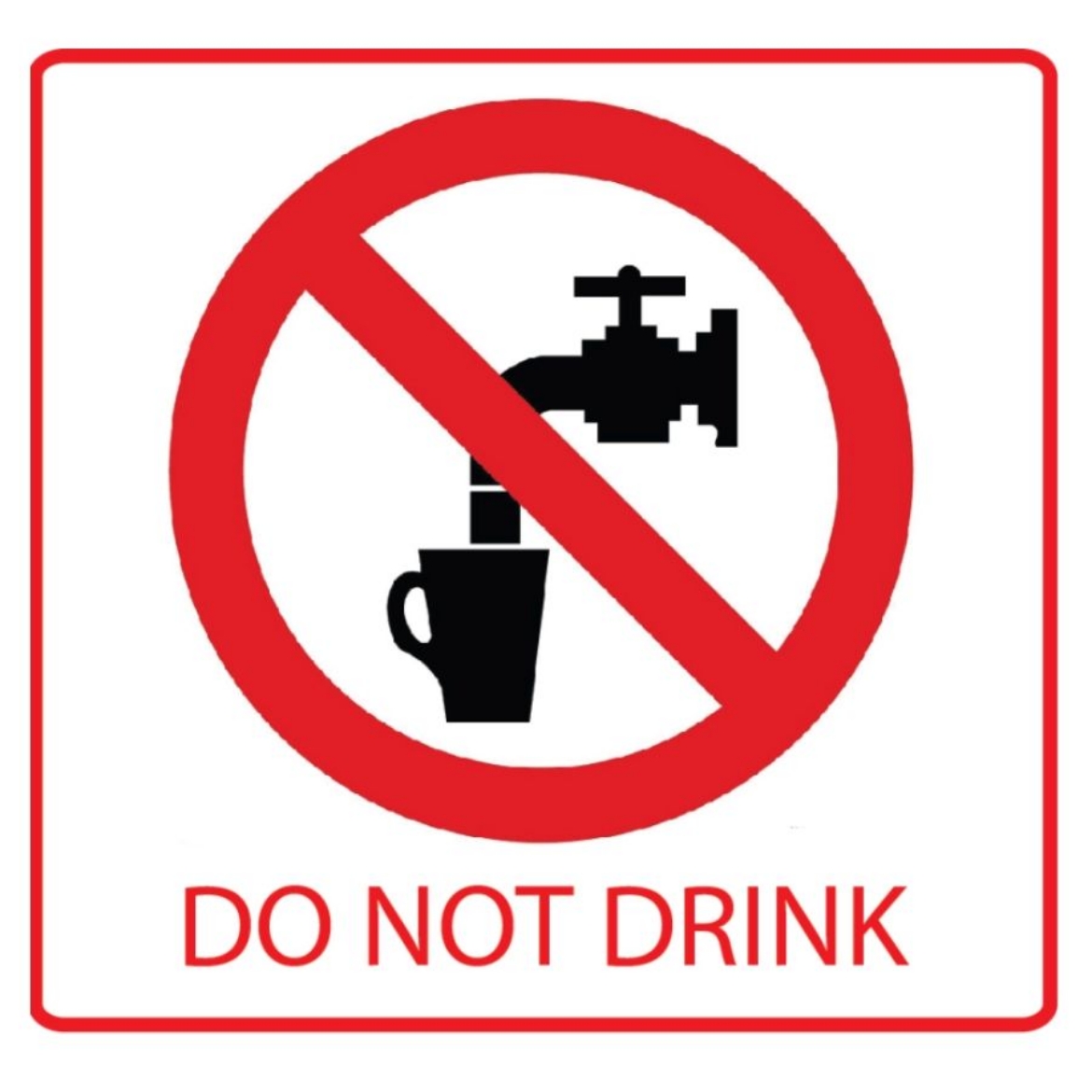 Picture of Sign Label Do not drink