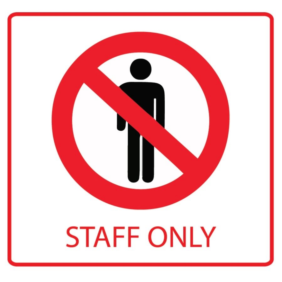 Picture of Sign Label Staff only 1 (7cm width)