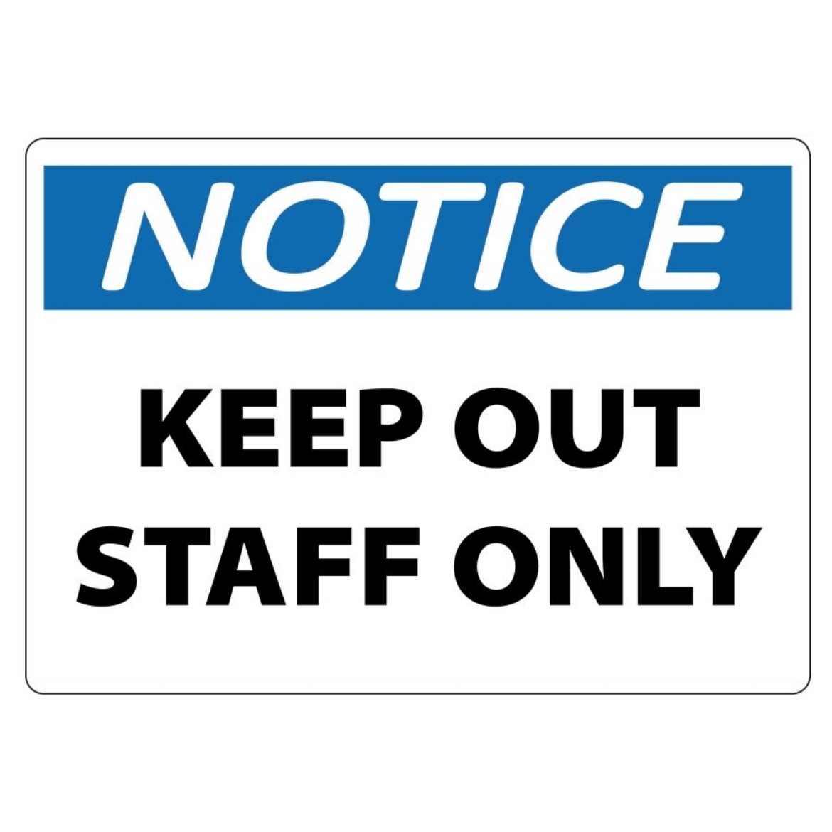 Picture of Sign Label Staff only 2 (18cm width)