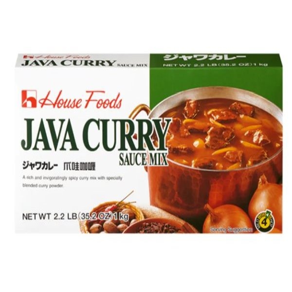Picture of Curry Java Meat Free Curry Roux Medium Hot 1kg-House Foods
