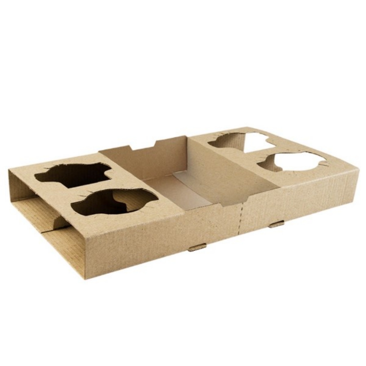Picture of  Four Cup Drinks Tray Brown
