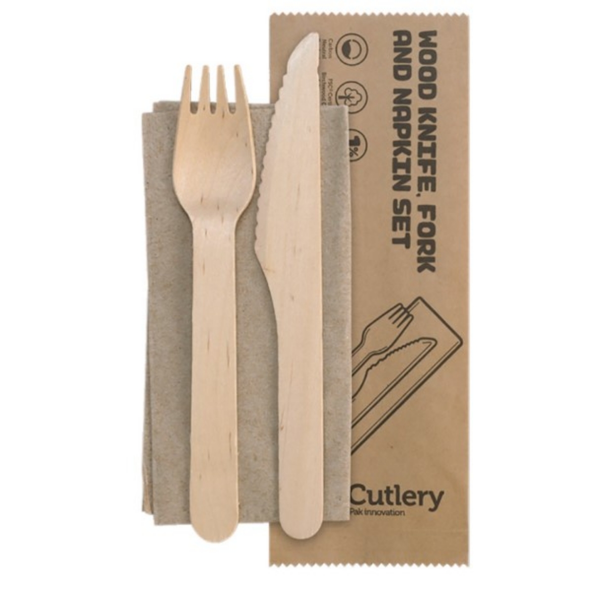 Picture of Cutlery Set Wooden 16cm