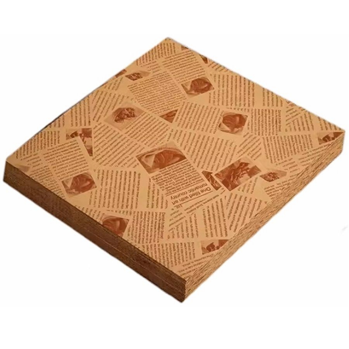Picture of tray paper food-grade oil-proof English newspaper 30cm*30cm