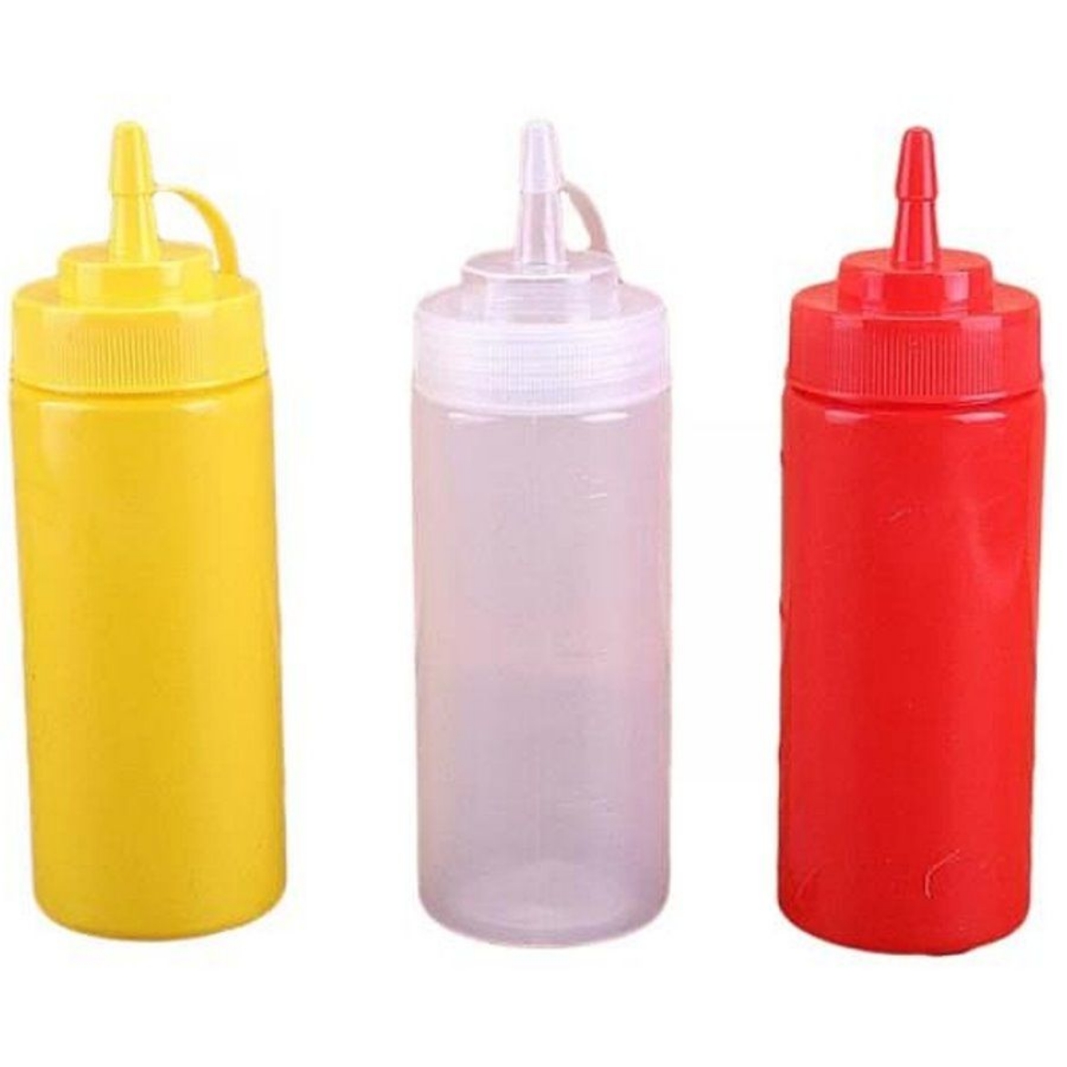 Picture of Bottles seasoning plastic set of 3 yellow red white