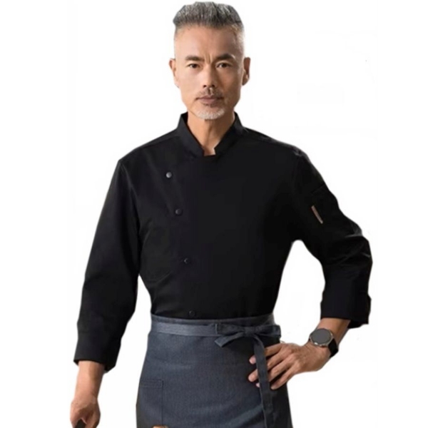 Picture of uniform chef with logo long Sleeve tee with pant black