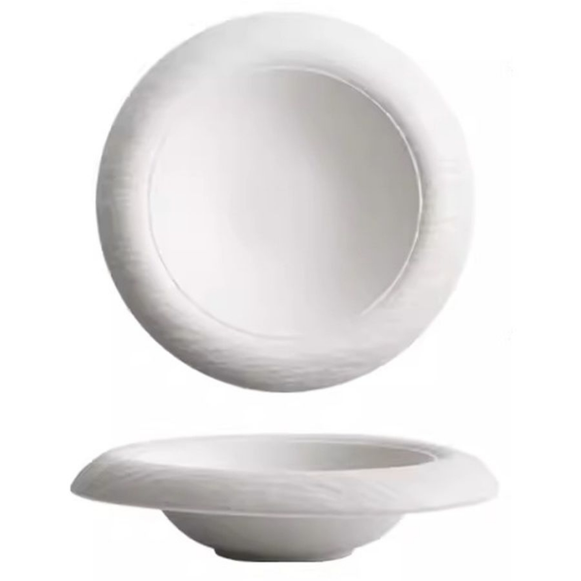 Picture of bowl stone-patterned frosted white 9 inches