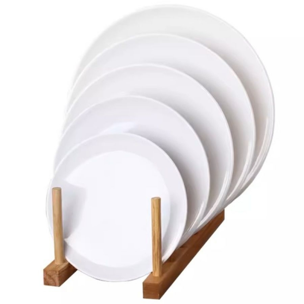 Picture of plate round plastic white 8 inch