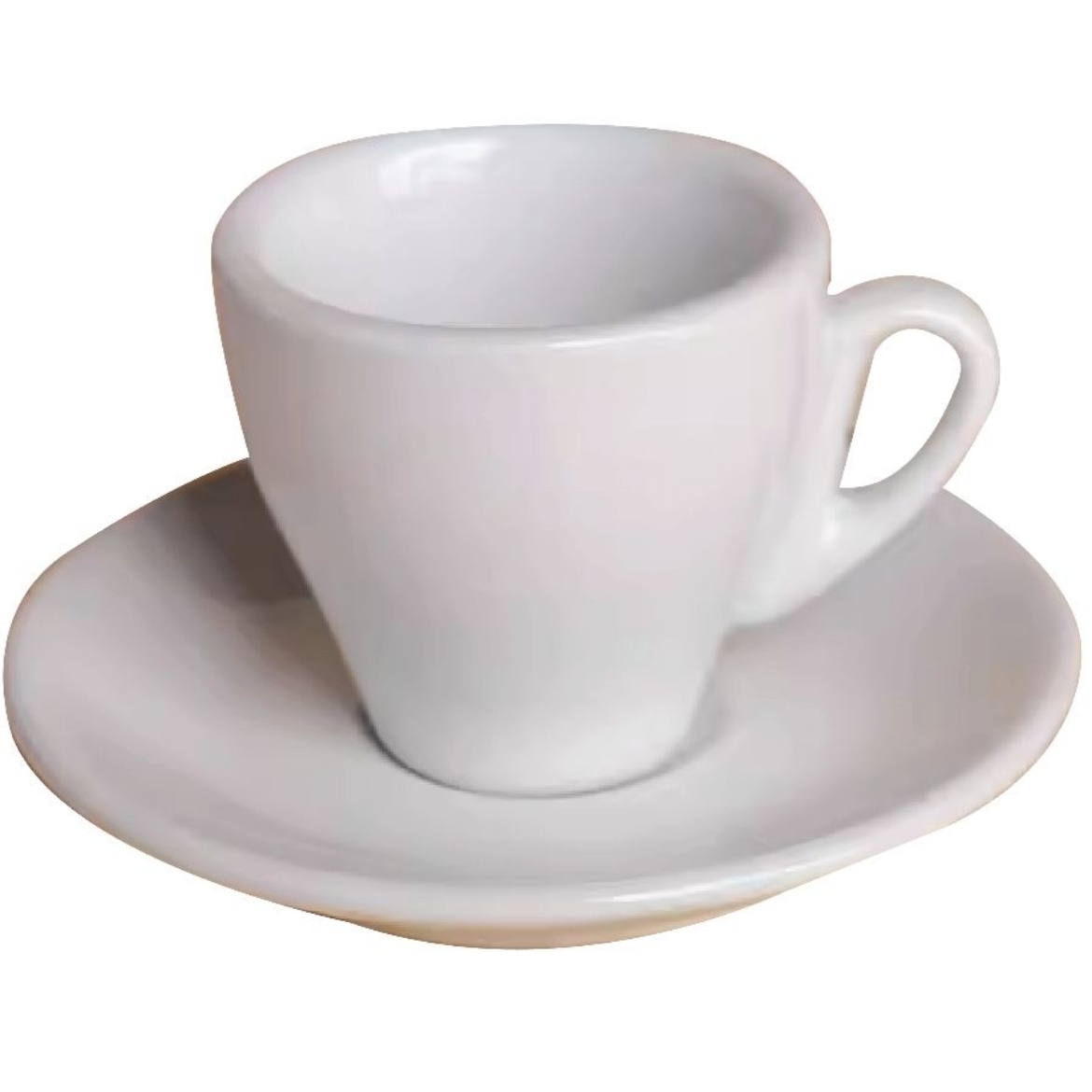 Picture of cup expresso coffee white with plate