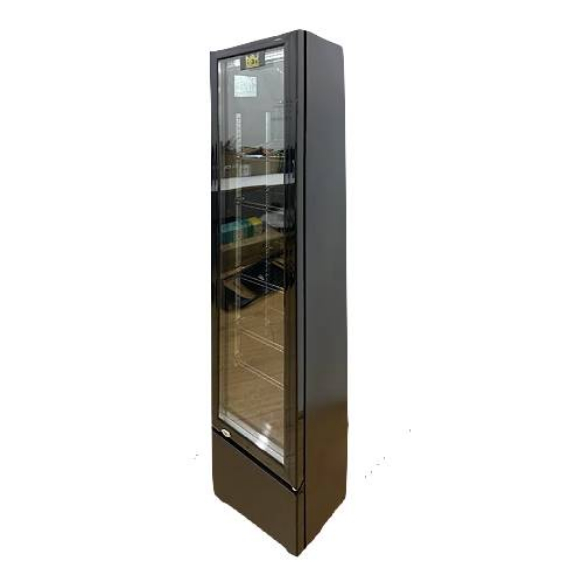 Picture of Triple Glazed 115L Commercial Skinny  Fridge   Black Stainless 