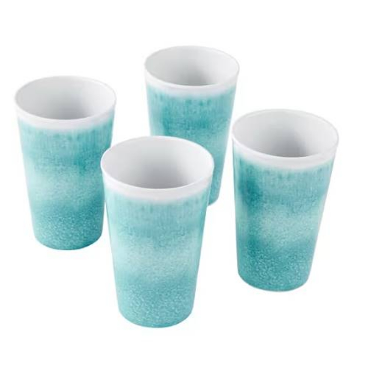 Picture of 4 Mint Glazed Look Tumblers 