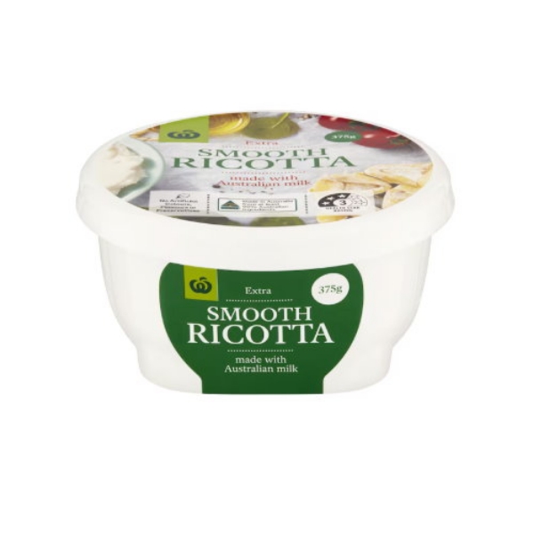 Picture of Woolworths Ricotta Cheese Smooth 375g