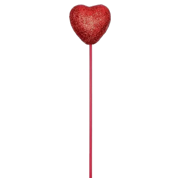 Picture of Stems Heart Glittery Red 12packs