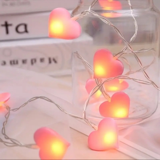 Picture of Lights String Heart-shaped Pink