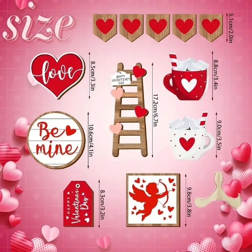 Picture of Tray Set Valentine's Day Cupid Tiered