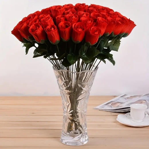 Picture of Artificial flower Rose Red 20 pcs
