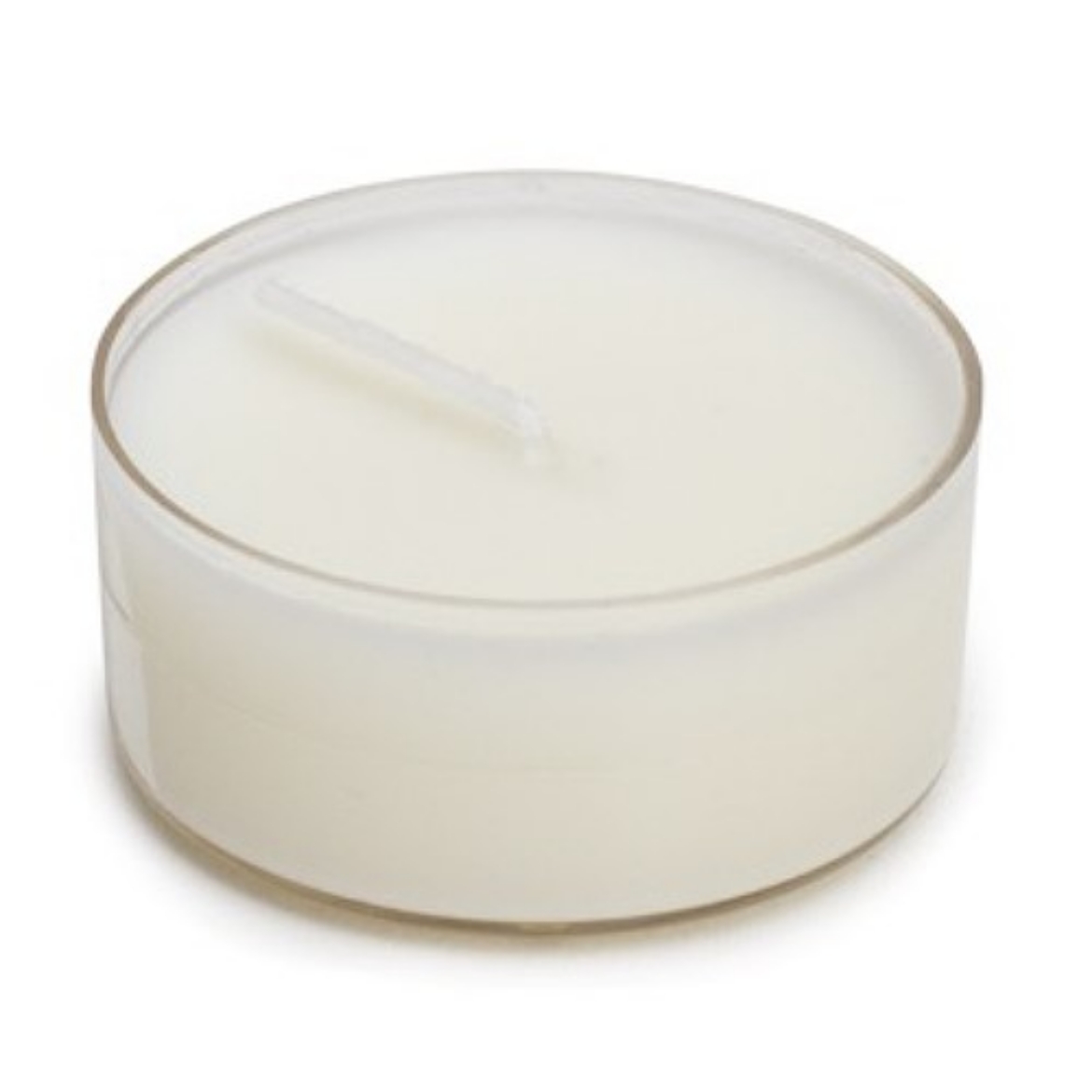 Picture of  Tealight Candle 4 Hour Clear Cup 50 Pack White