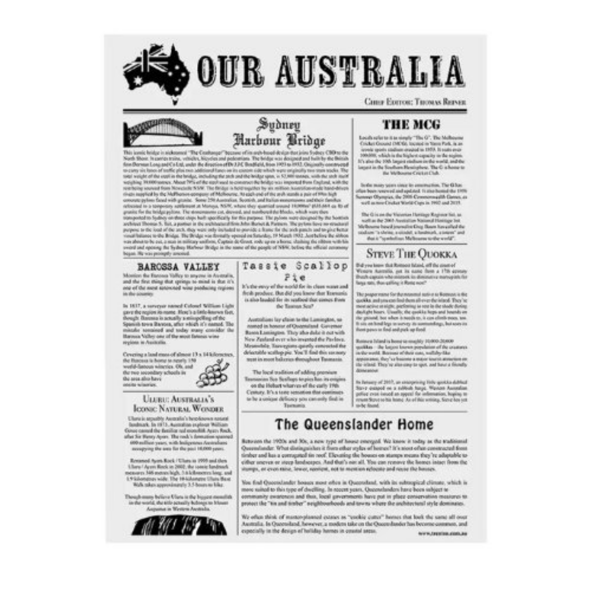 Picture of Reward-Greaseproof Deli Wrap Paper Newsprint Large 380*310mm-Moda