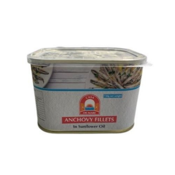 Picture of Anchovies Fillets in Sunflower Oil-Casa De Mare