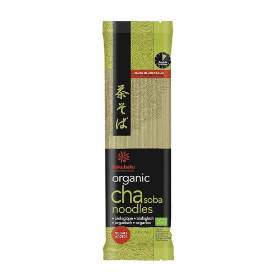 Picture of Noodles Green Tea Cha Soba 200g-Hakubaku