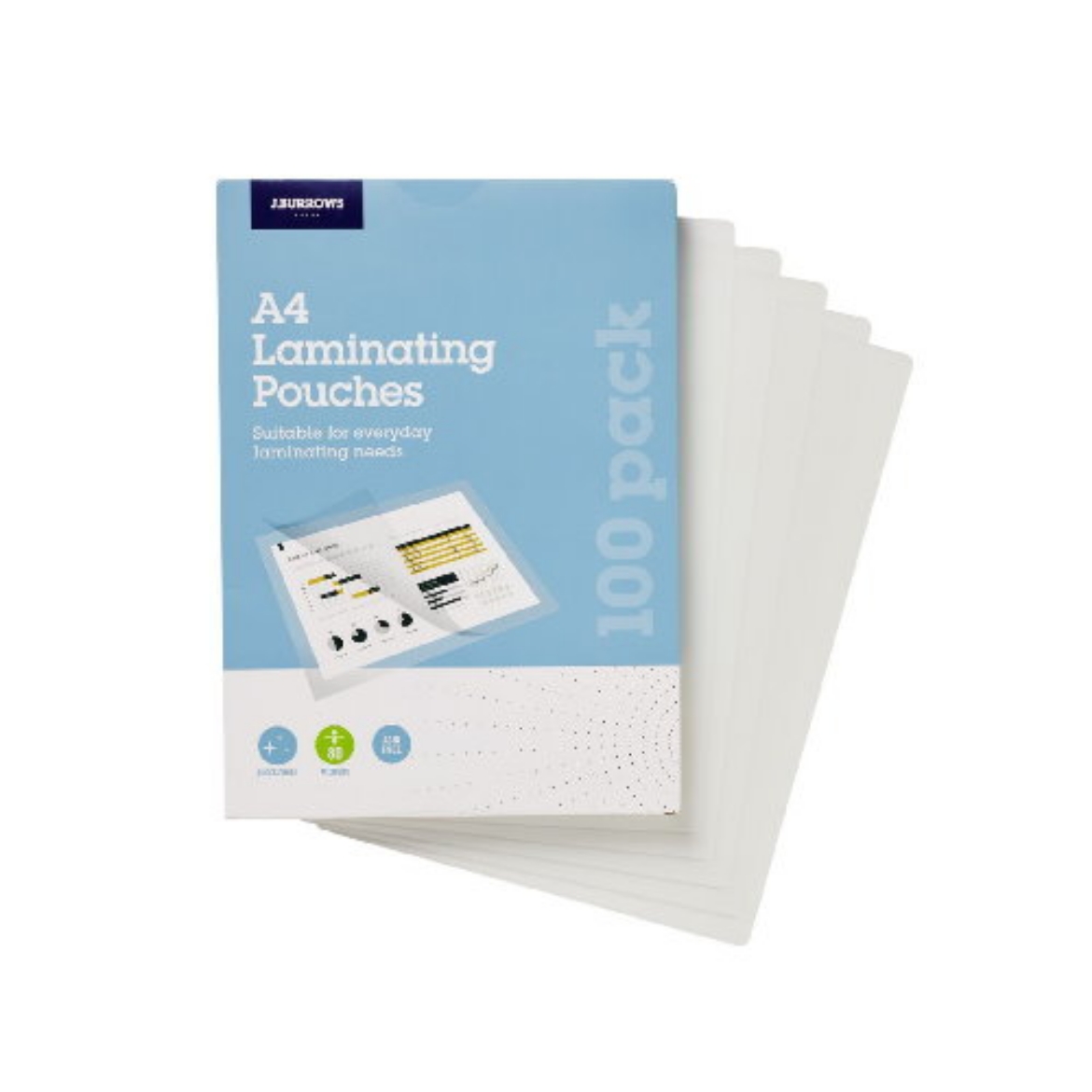 Picture of A4 Laminating Pouches Gloss-J.Burrows