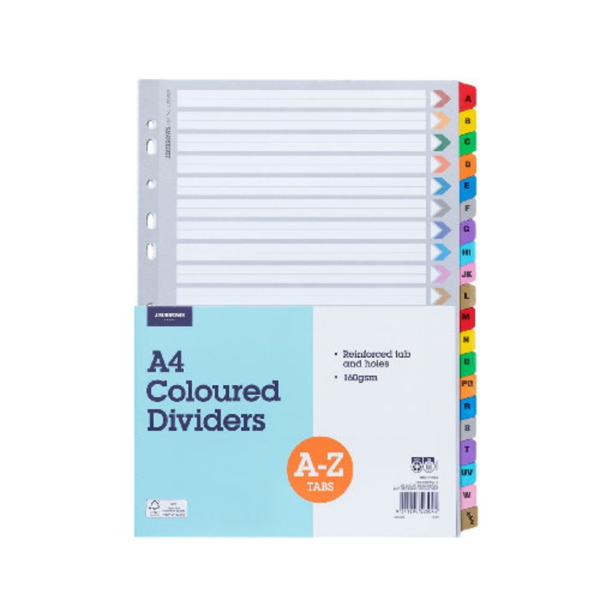 Picture of A4 A-Z Tab Dividers Paper 20 Tabs-J.Burrows