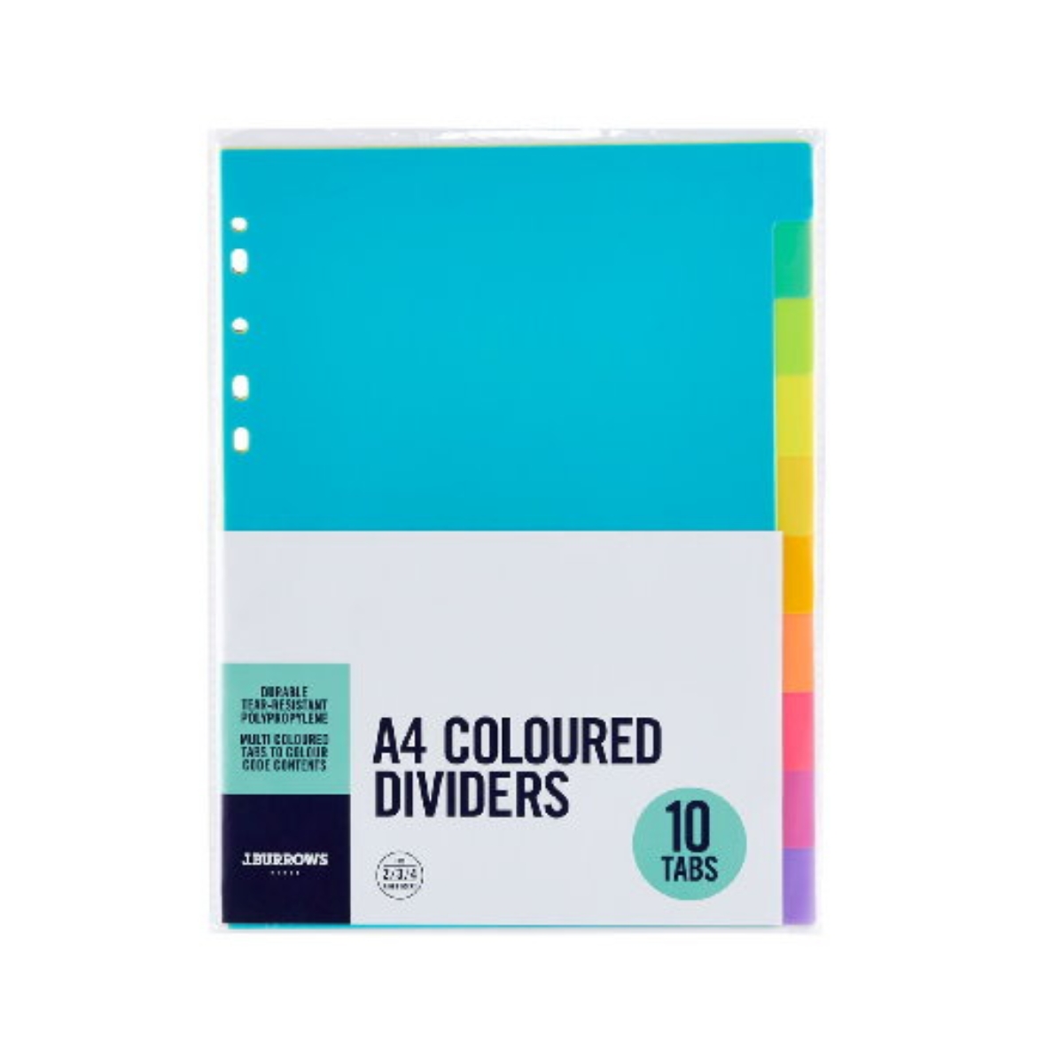 Picture of A4 10 Tab Polypropylene Divider Neon