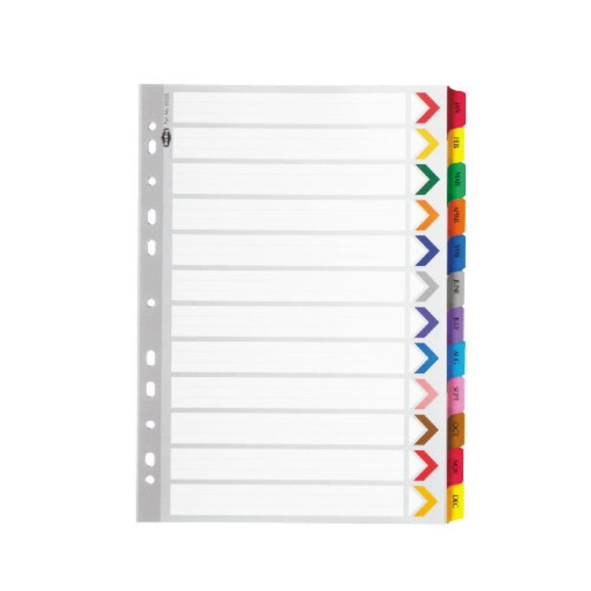 Picture of Reinforced A4 Jan-Dec Tab Divider-Marbig