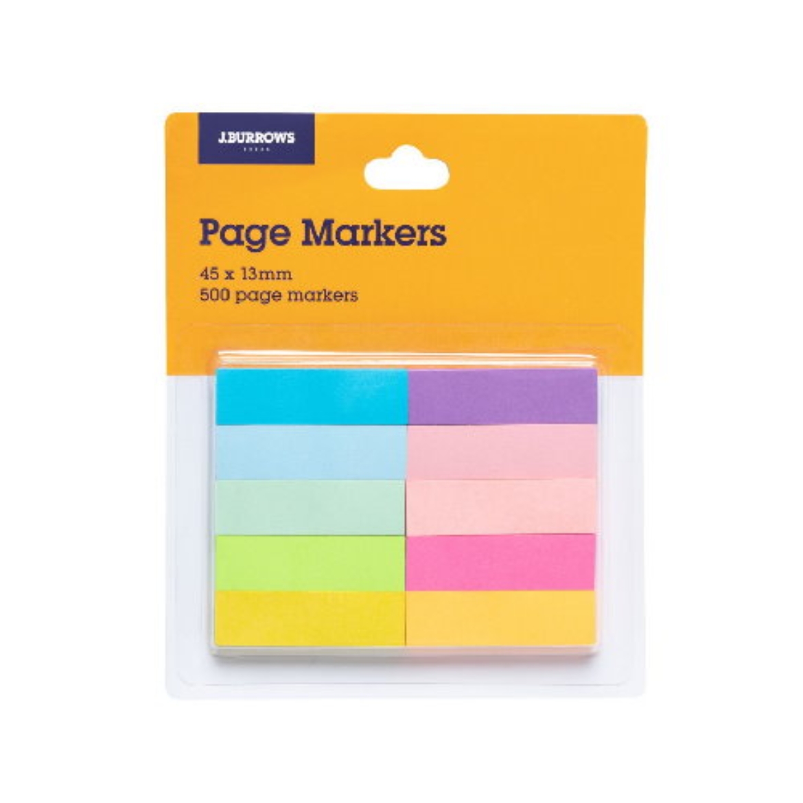 Picture of Page Markers 13x45mm Assorted 10 Pack