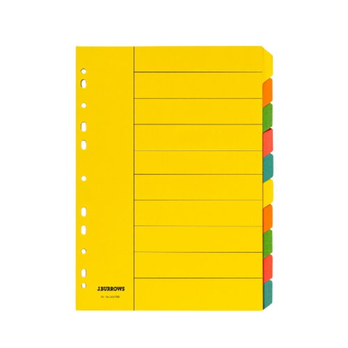 Picture of A4 10 Tab Dividers Bright Colours