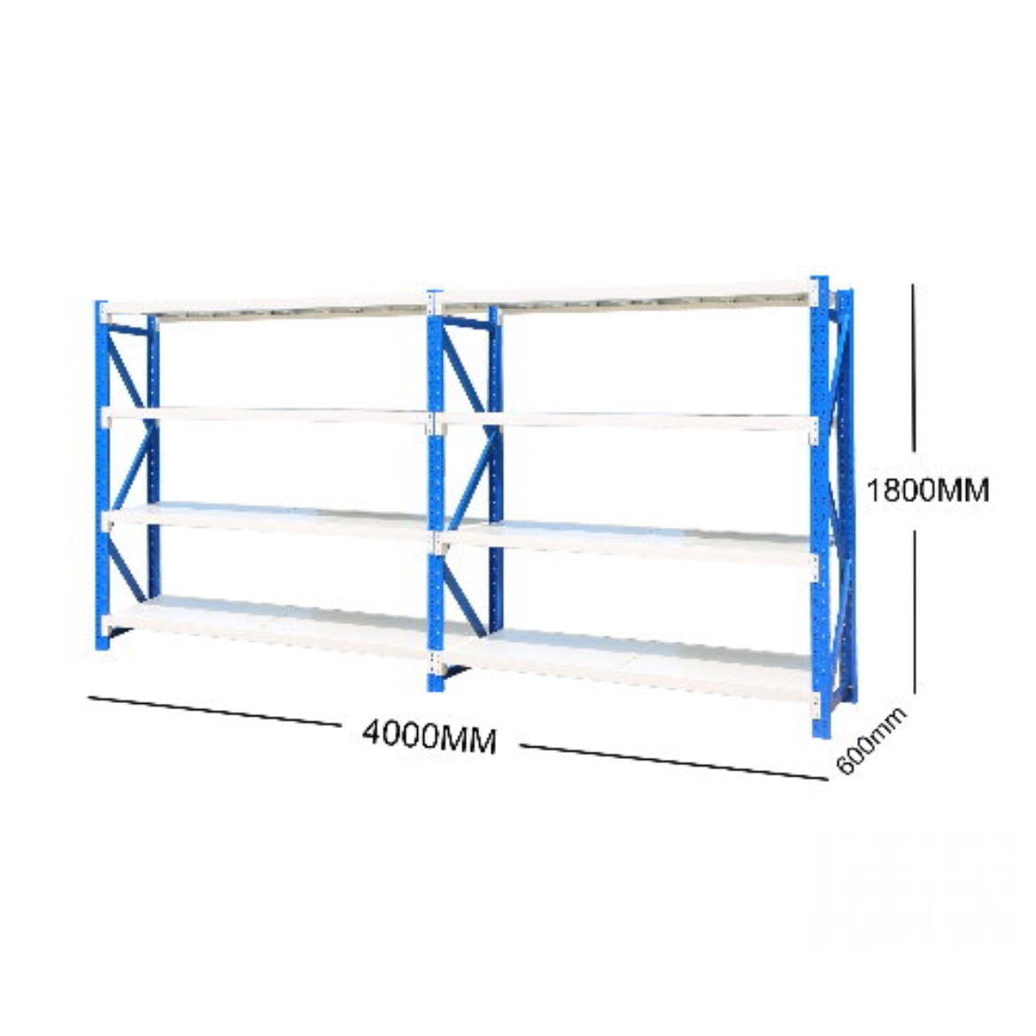 Picture of Shelves Racking Metal Steel 4M(L) x 1.8M(H) x 0.6M(D)