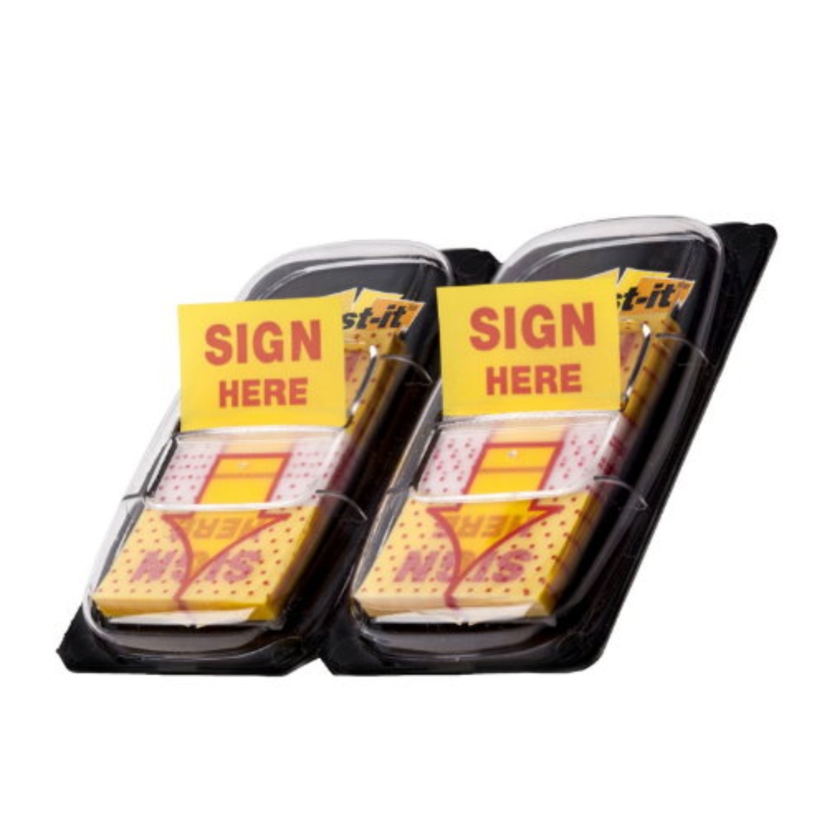 Picture of Flags Sign Here 25x43mm Yellow 2 Pack-Post-it 
