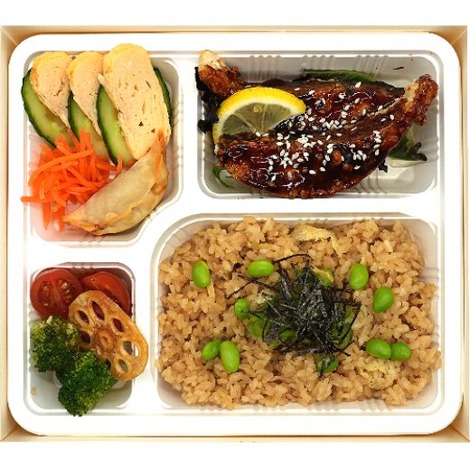 Takikomi Rice with Teriyaki Fish Bento の画像