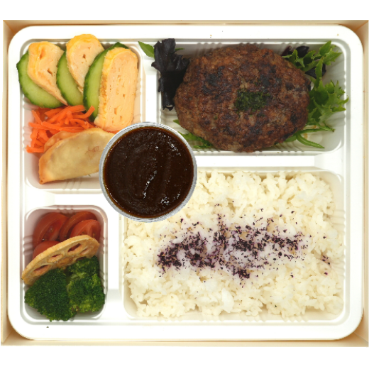Black Curry & Beef Hamburger Bento の画像