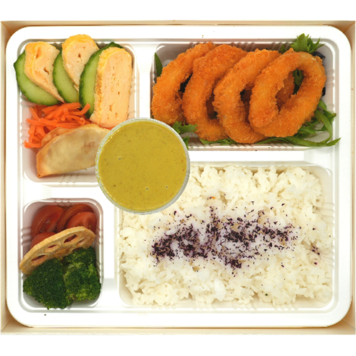 Picture of Yellow Curry & Calamari Bento