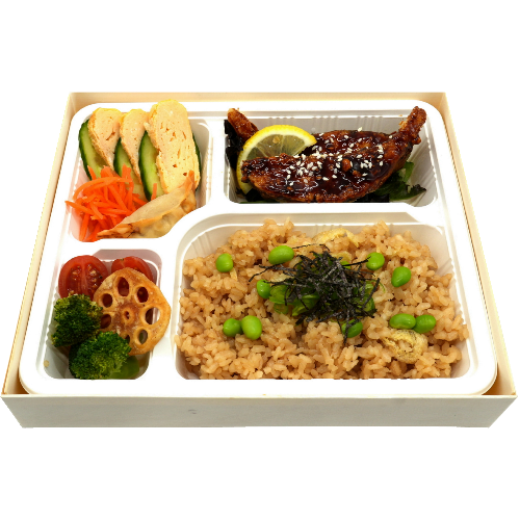 Takikomi Rice with Teriyaki Fish Bento の画像