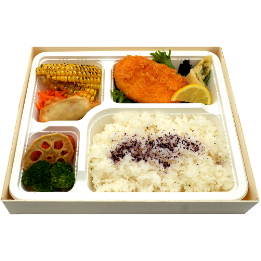 Green Curry & Corn Croquette Bento の画像