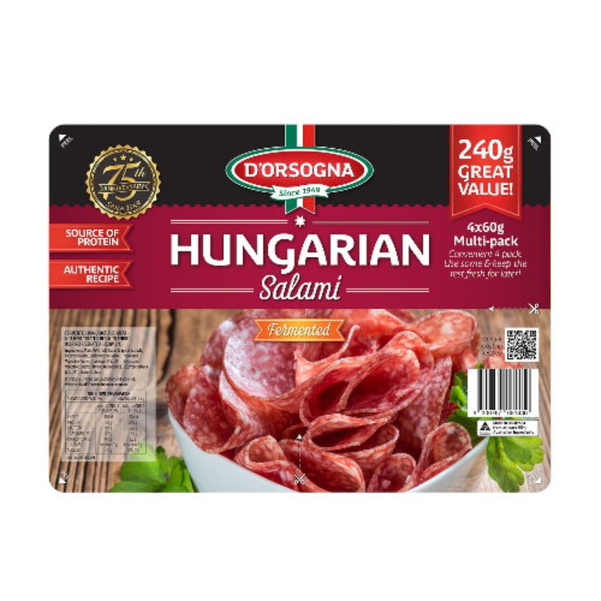 Picture of Hungarian Salami 240g-D'Orsogna