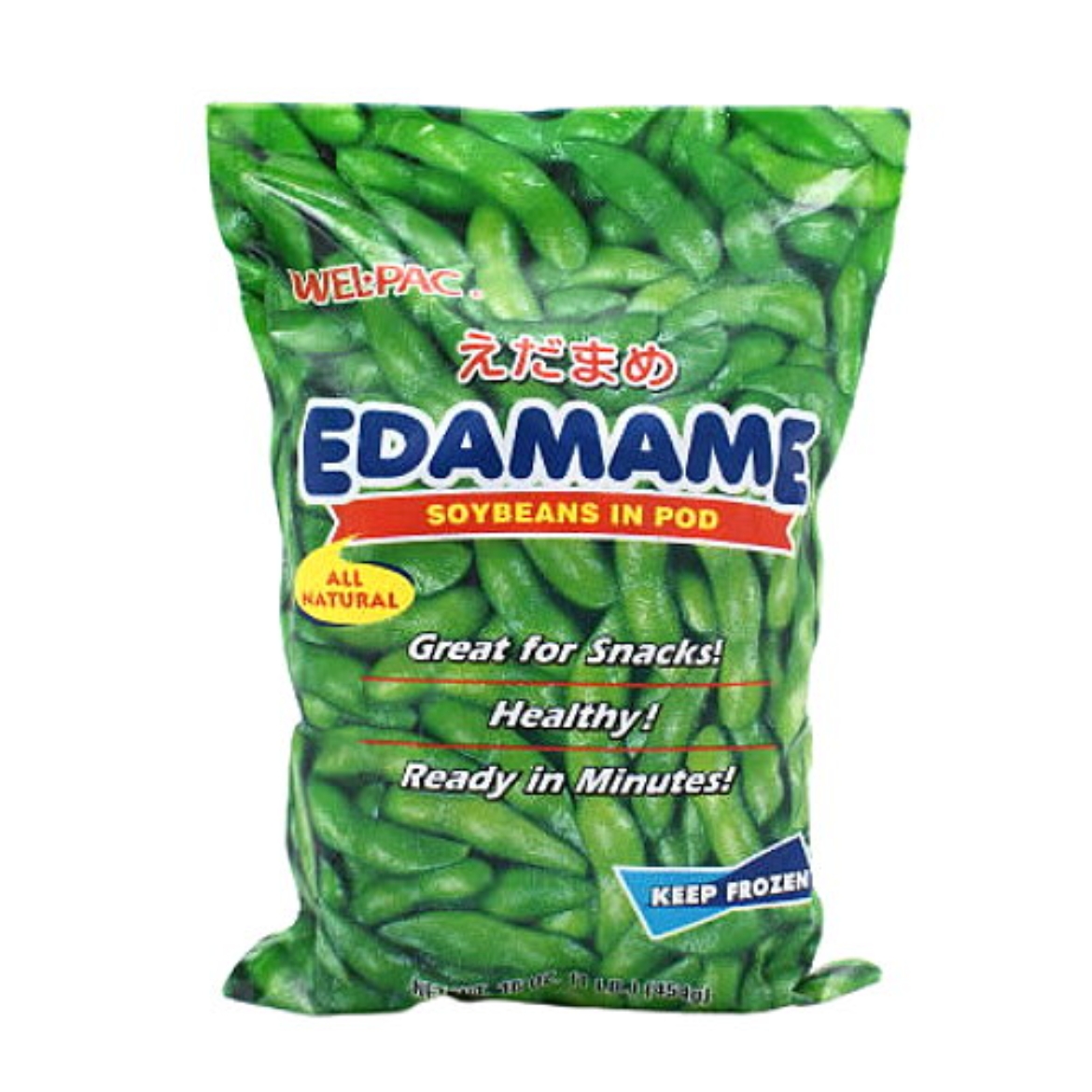 Frozen Soybeans in Pod Yude Edamame 454g-Welpac の画像