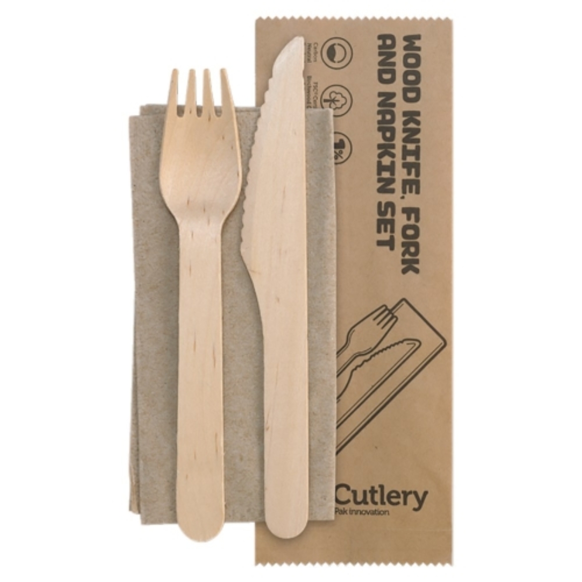 Picture of Cutlery Set Wooden 16cm