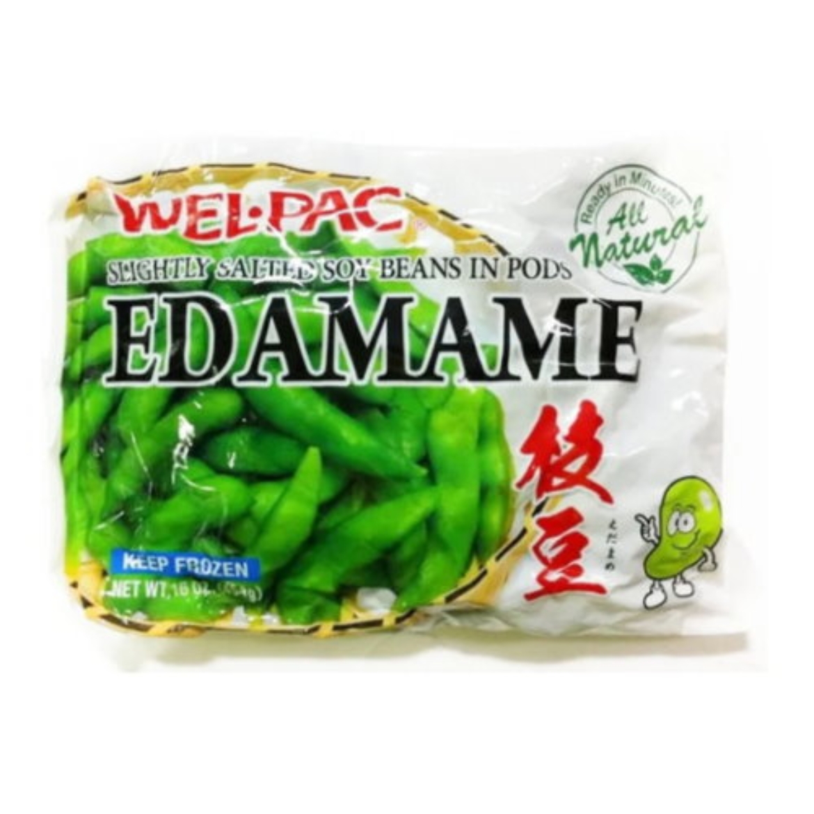 Picture of Boiled Soybeans in Pod Shioyude Edamame 454g-Welpac