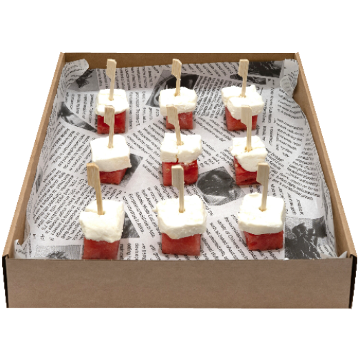 Watermelon and Goat Cheese Skewer with Basil(1pc) の画像