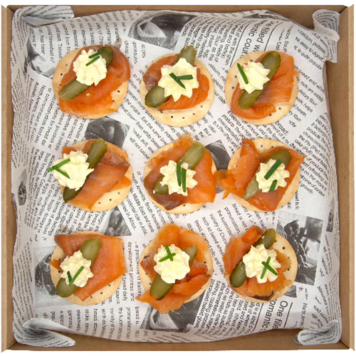Smoked Salmon and Cream Cheese with Crackers(1pc) の画像