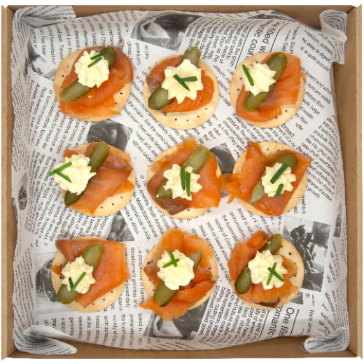 Smoked Salmon and Cream Cheese with Crackers(1pc) の画像